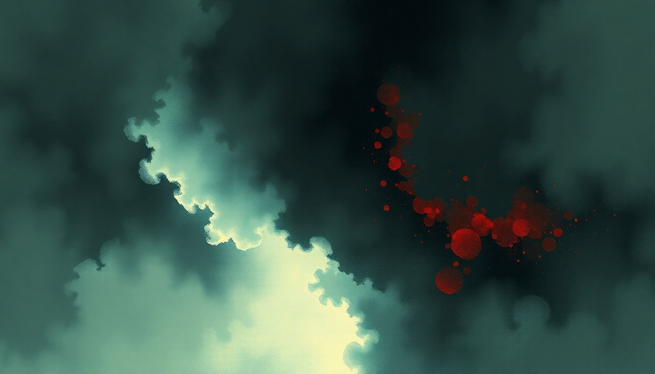 Fan-driven abstract illustration evoking the emotional arc of Rosetta Stoned by Tool