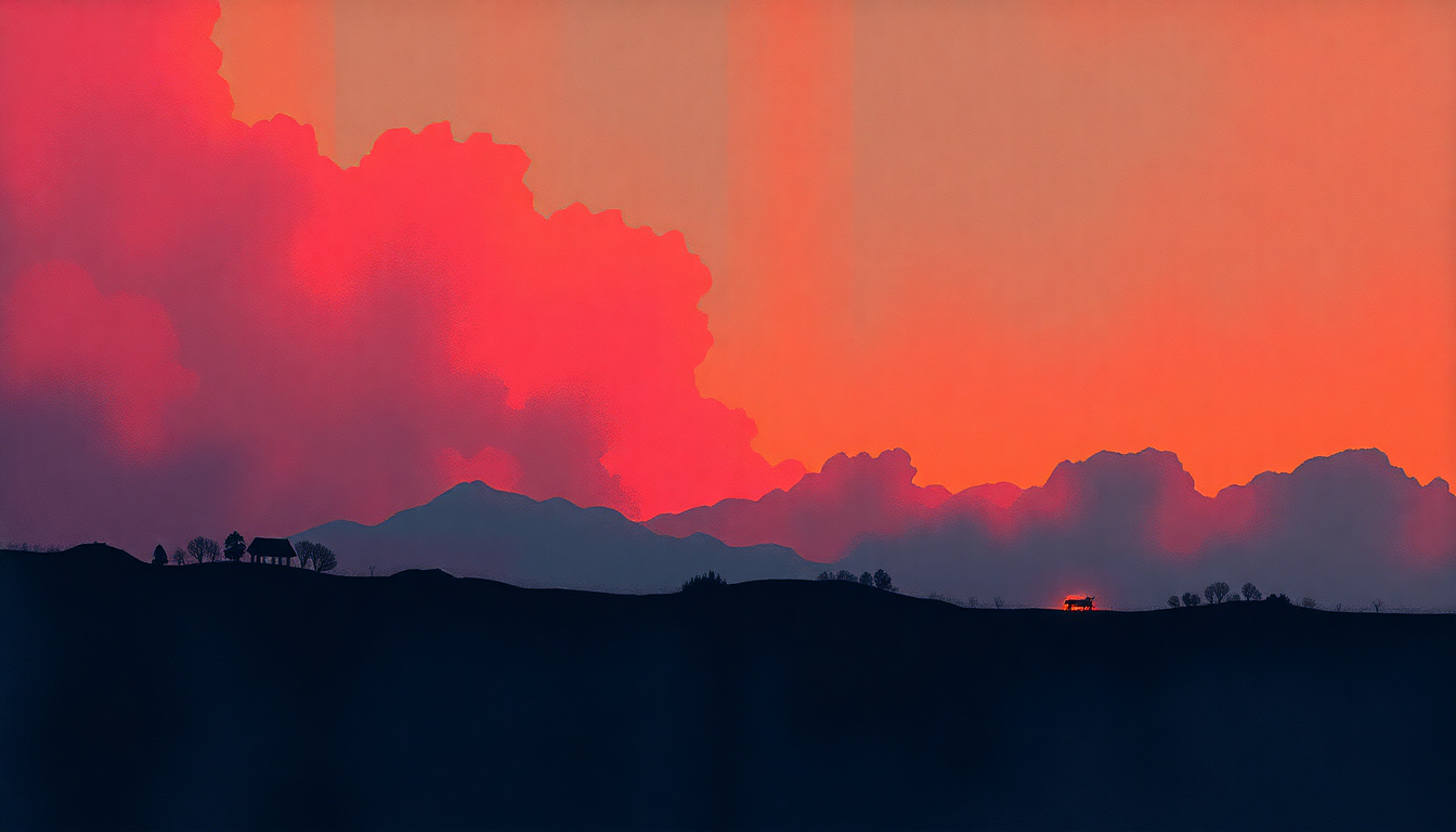 Fan-driven abstract illustration evoking the emotional arc of Rough Boy by ZZ Top