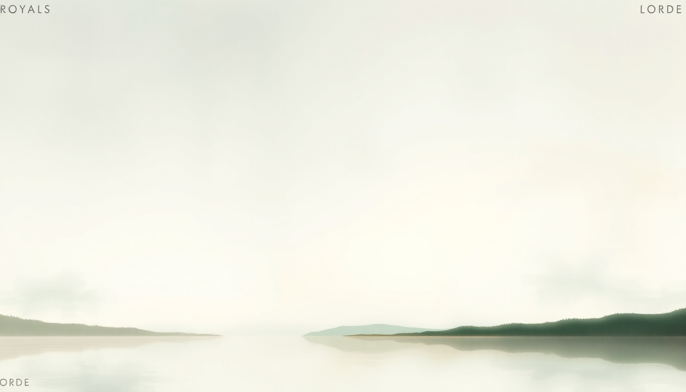Fan-driven abstract illustration evoking the emotional arc of Royals by Lorde
