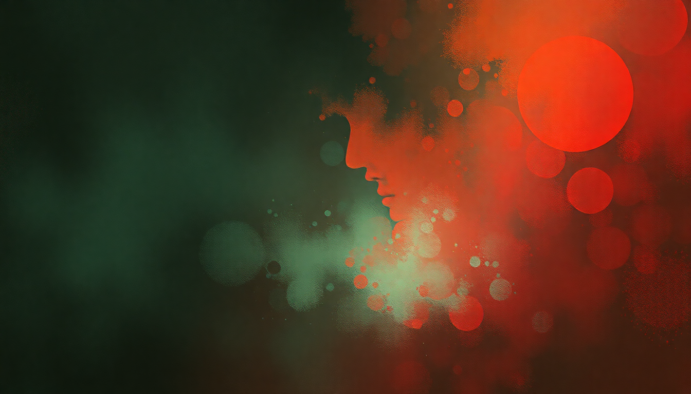 Fan-driven abstract illustration evoking the emotional arc of Ruby Dear by Talking Heads