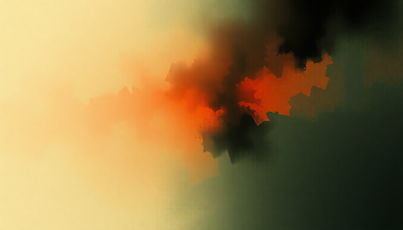 Fan-driven abstract illustration evoking the emotional arc of Ruiner by Nine Inch Nails