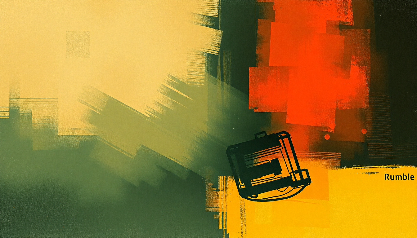 Fan-driven abstract illustration evoking the emotional arc of Rumble by Link Wray
