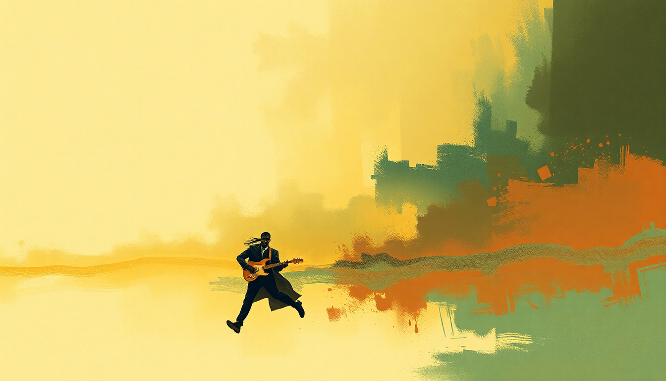Fan-driven abstract illustration evoking the emotional arc of Run for Cover by Lee "Scratch" Perry