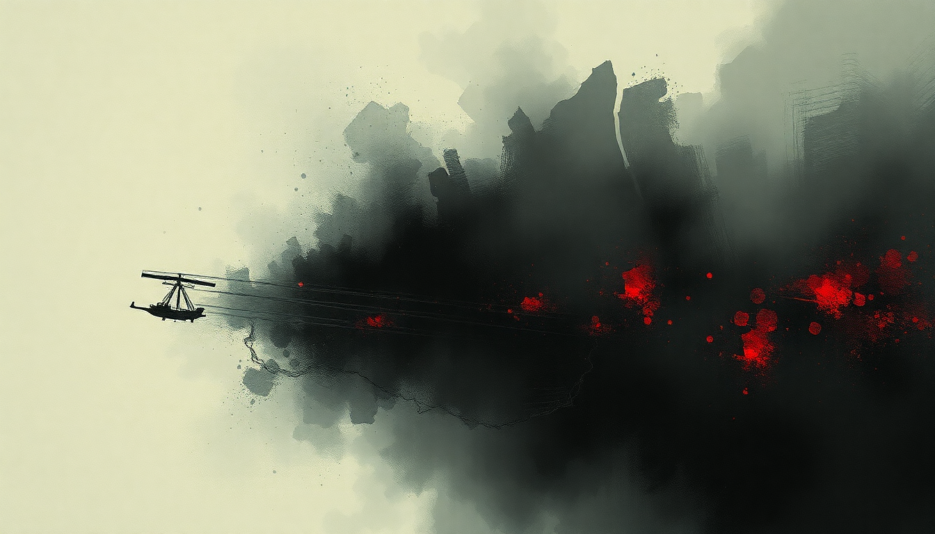 Fan-driven abstract illustration evoking the emotional arc of Rust in Peace... Polaris by Megadeth