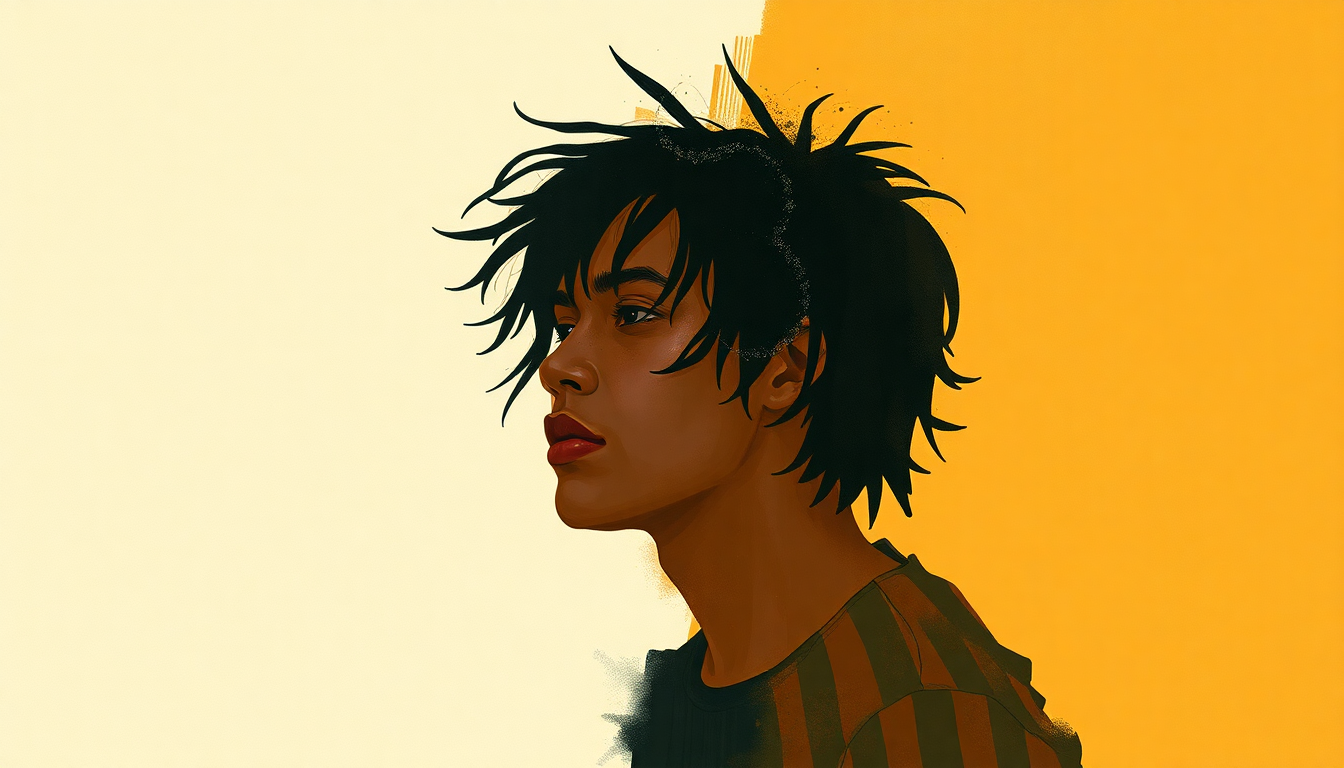 Fan-driven abstract illustration evoking the emotional arc of Rusty by Tyler, the Creator