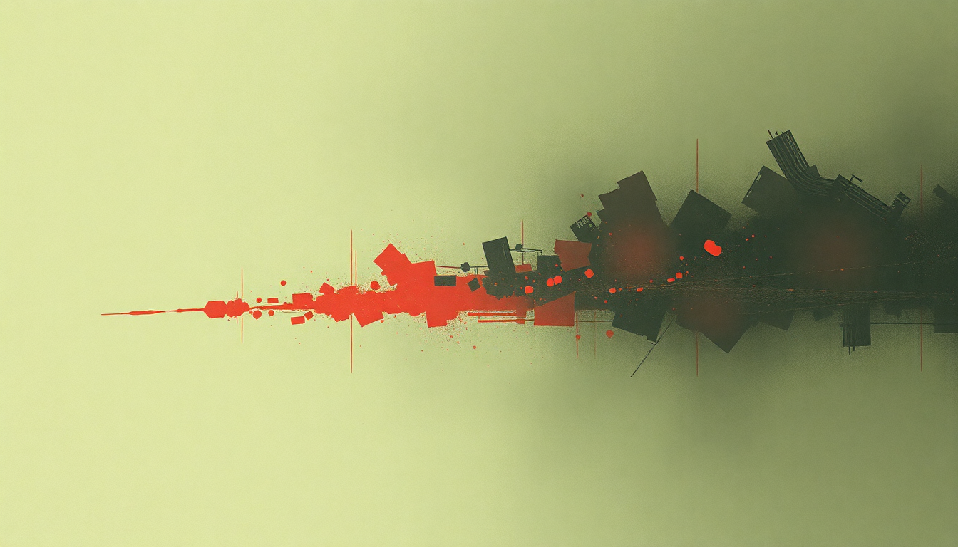 Fan-driven abstract illustration evoking the emotional arc of Sabotage by Beastie Boys