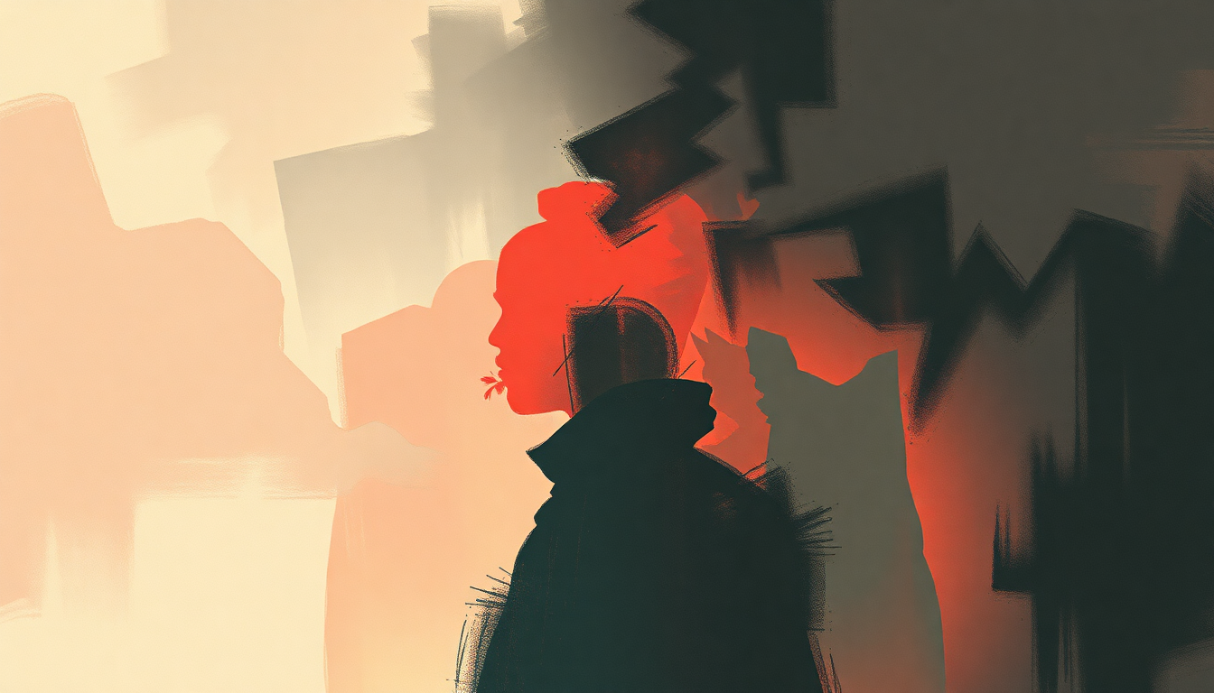 Fan-driven abstract illustration evoking the emotional arc of Safaera by Bad Bunny