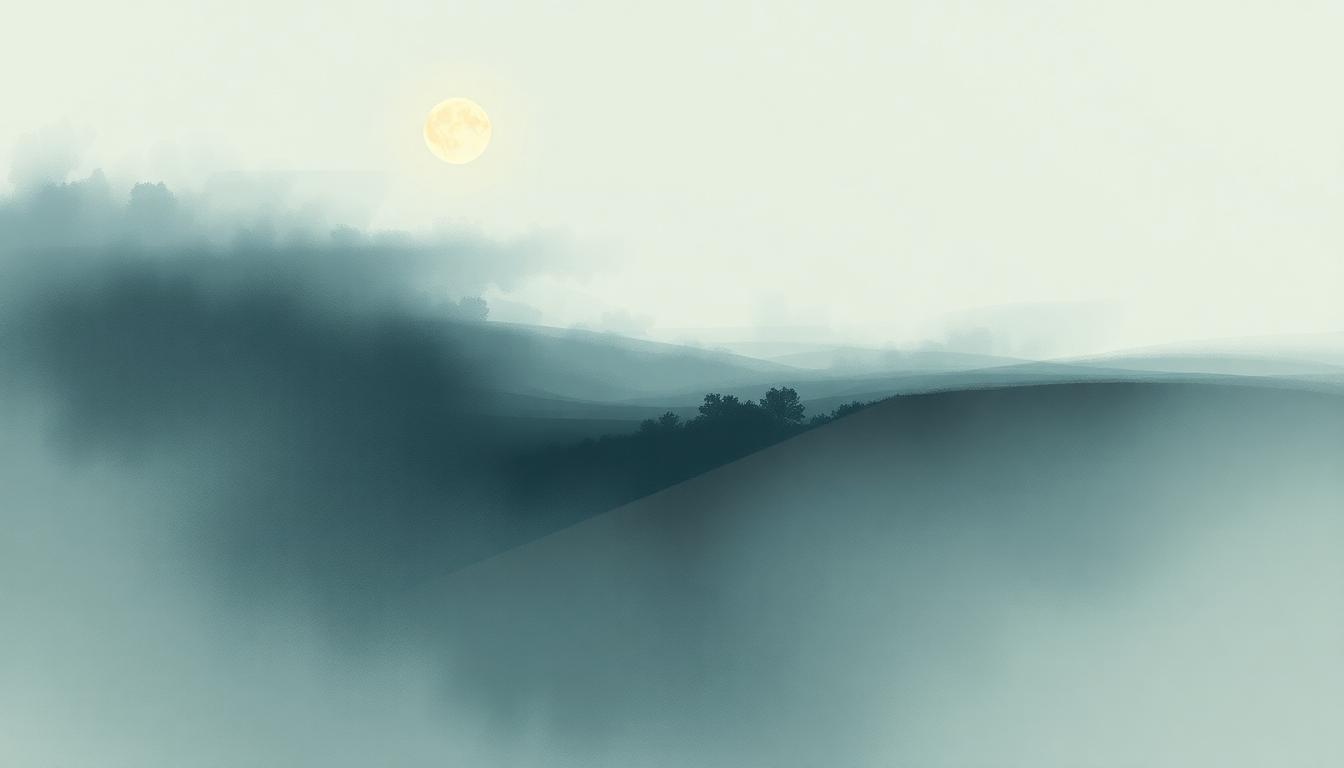 Fan-driven abstract illustration evoking the emotional arc of Sail to the Moon by Radiohead