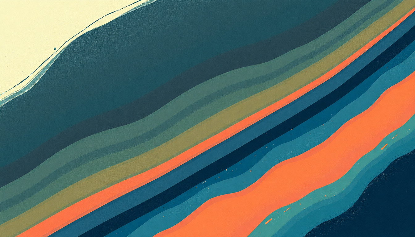 Fan-driven abstract illustration evoking the emotional arc of Sailing on the Seven Seas by Orchestral Manoeuvres in the Dark