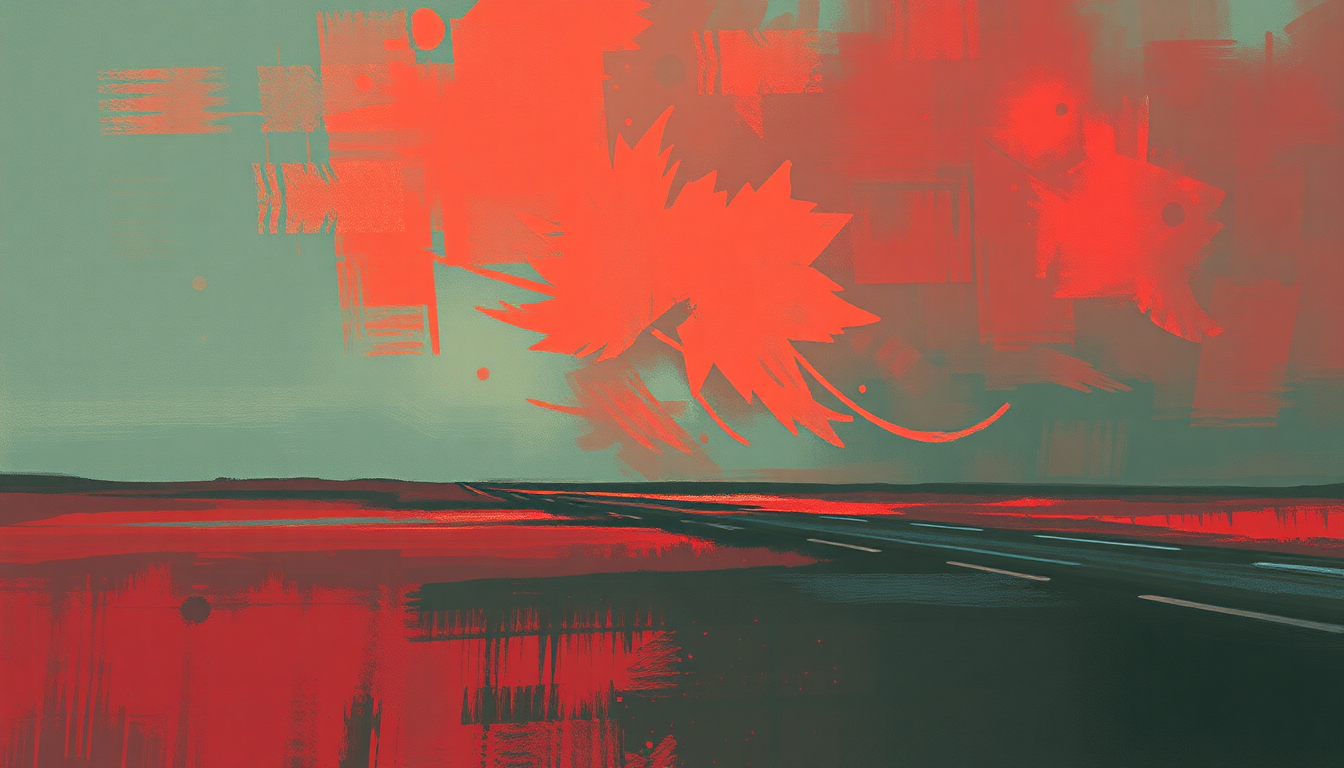 Fan-driven abstract illustration evoking the emotional arc of Salad Days by Minor Threat