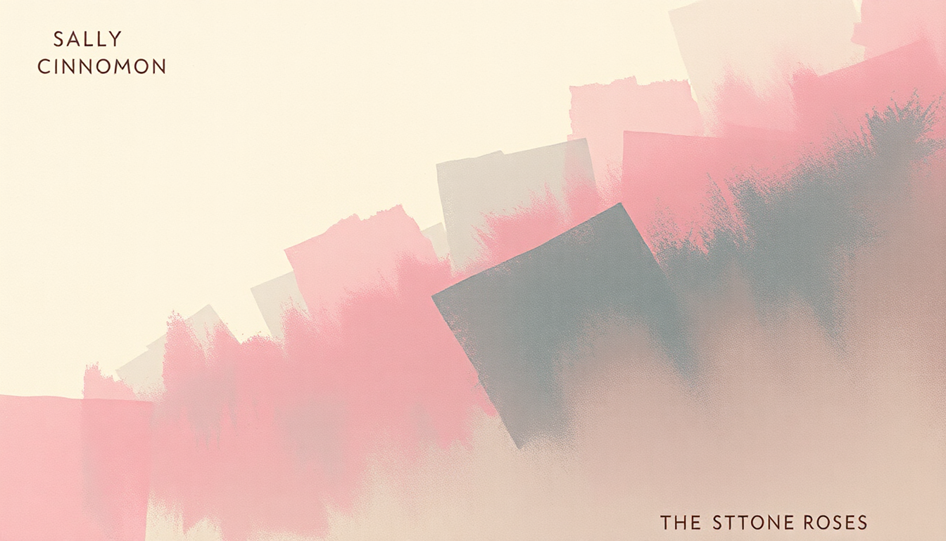 Fan-driven abstract illustration evoking the emotional arc of Sally Cinnamon by The Stone Roses