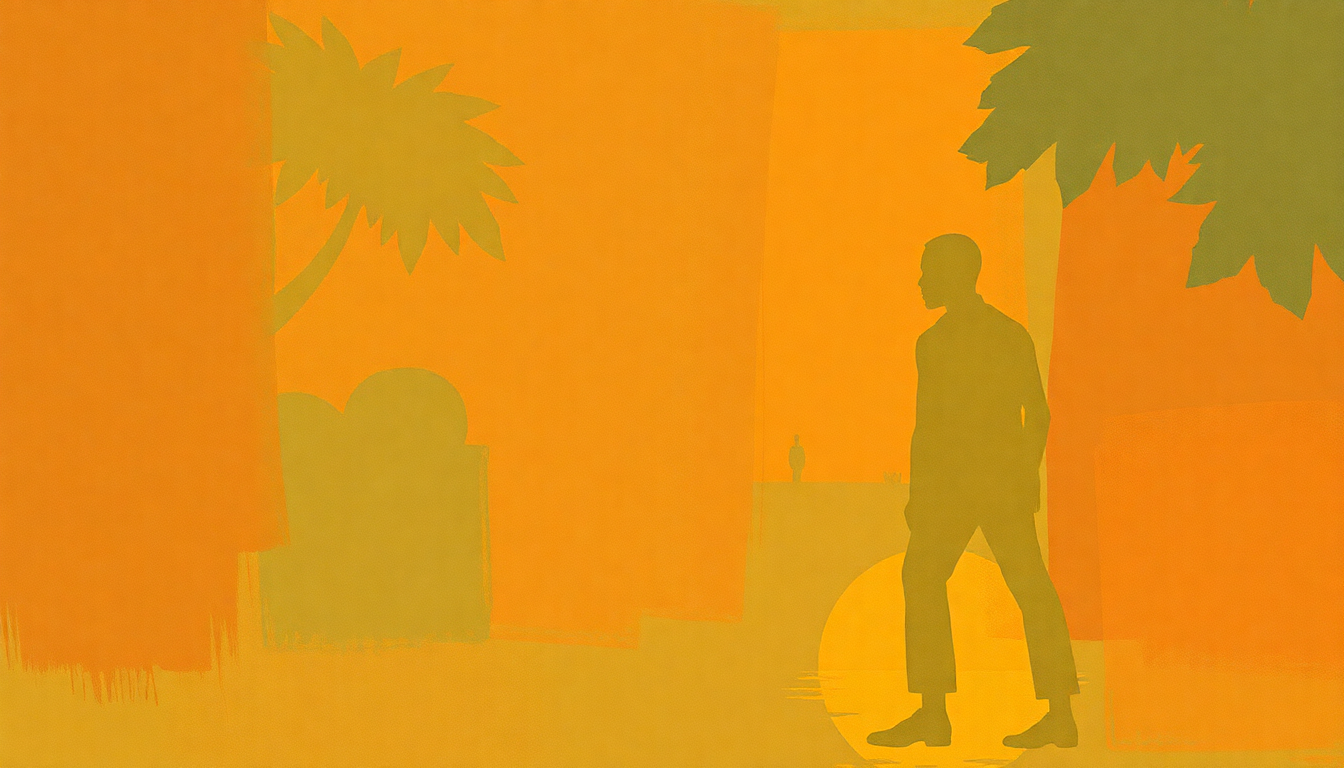 Fan-driven abstract illustration evoking the emotional arc of Sama Yaye by Youssou N'Dour