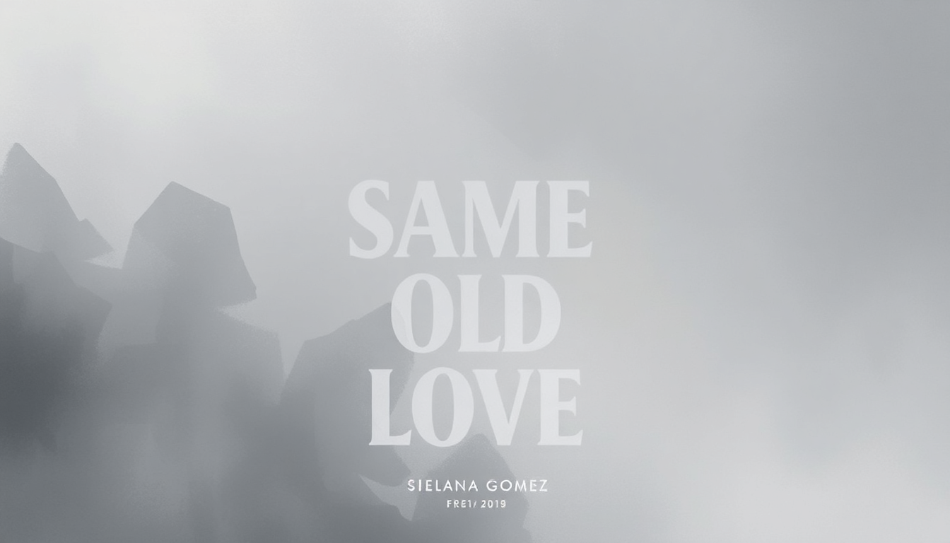 Fan-driven abstract illustration evoking the emotional arc of Same Old Love by Selena Gomez