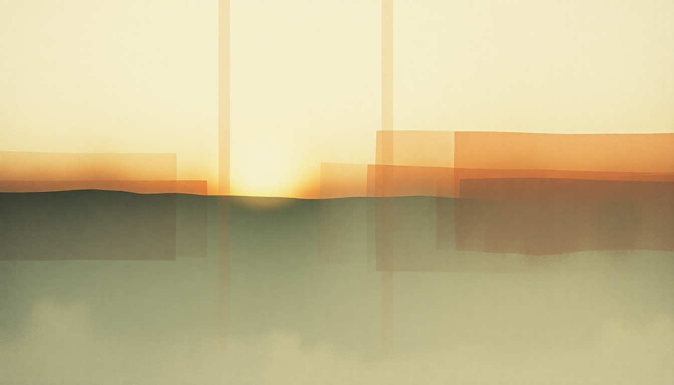 Fan-driven abstract illustration evoking the emotional arc of Same Old Thing by The Black Keys