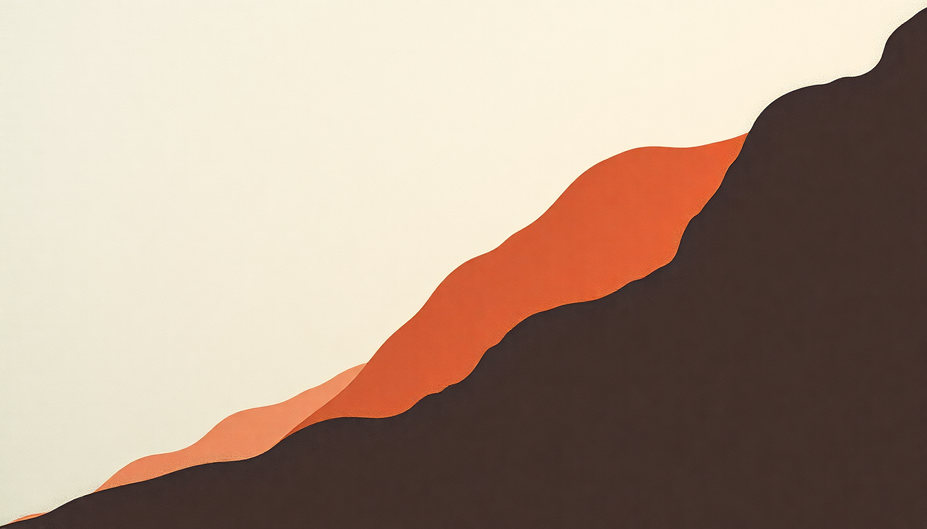 Fan-driven abstract illustration evoking the emotional arc of San Geronimo by Red House Painters