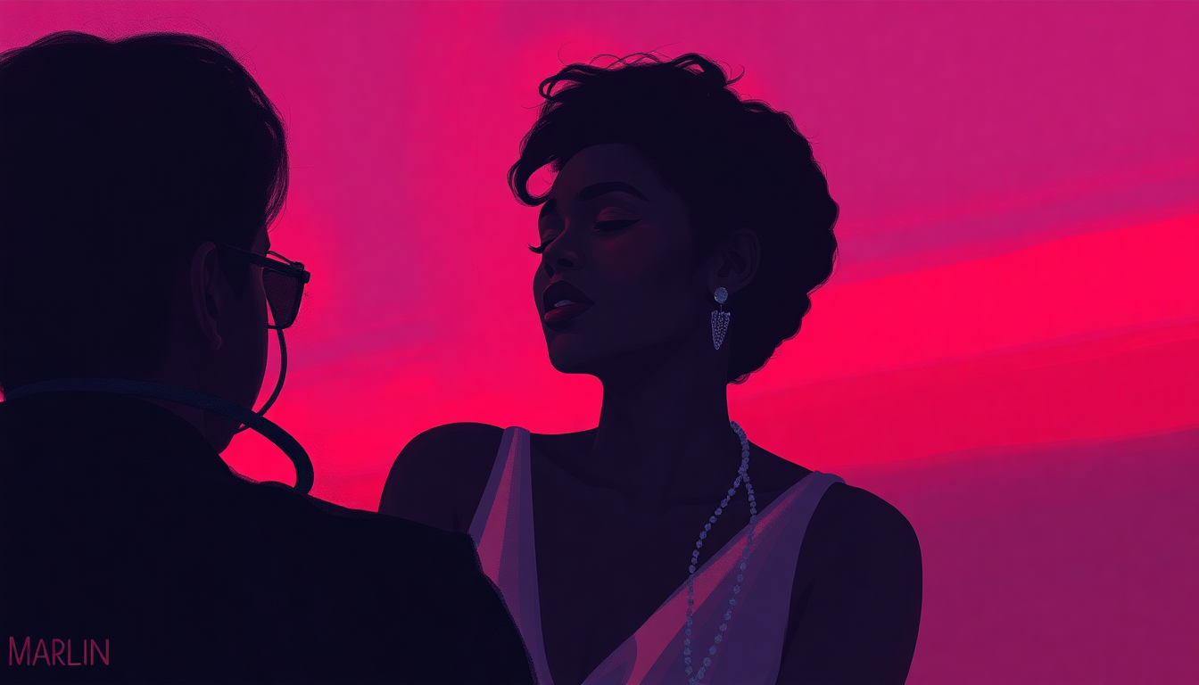 Fan-driven abstract illustration evoking the emotional arc of Sanctified Lady by Marvin Gaye