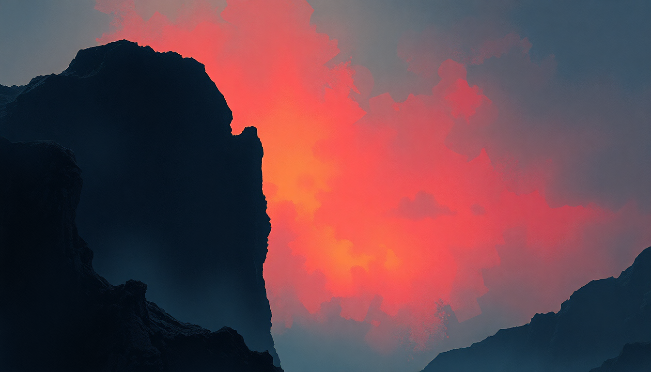 Fan-driven abstract illustration evoking the emotional arc of Sanctuary by Iron Maiden