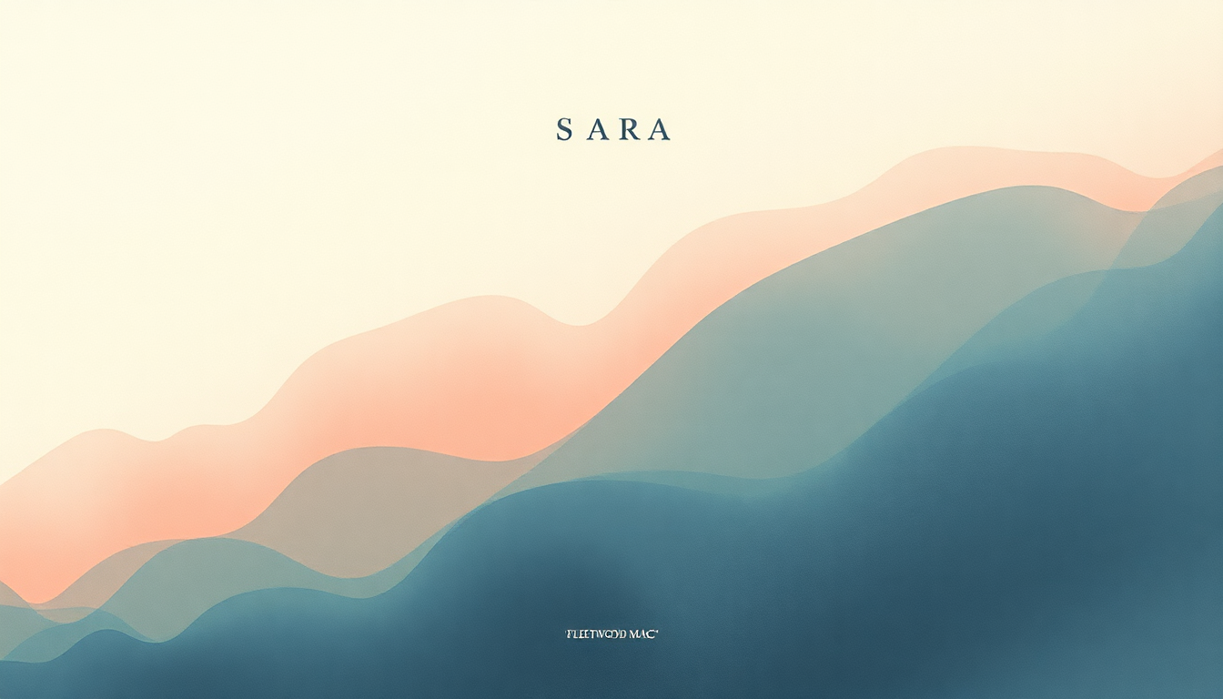 Fan-driven abstract illustration evoking the emotional arc of Sara by Fleetwood Mac