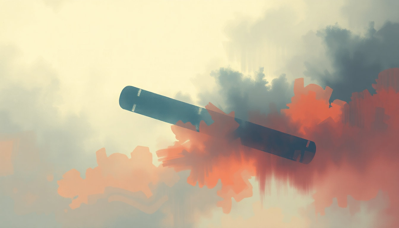 Fan-driven abstract illustration evoking the emotional arc of Satellite Blues by AC/DC