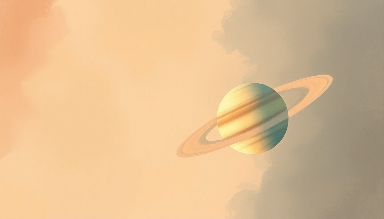 Fan-driven abstract illustration evoking the emotional arc of Saturn by Stevie Wonder