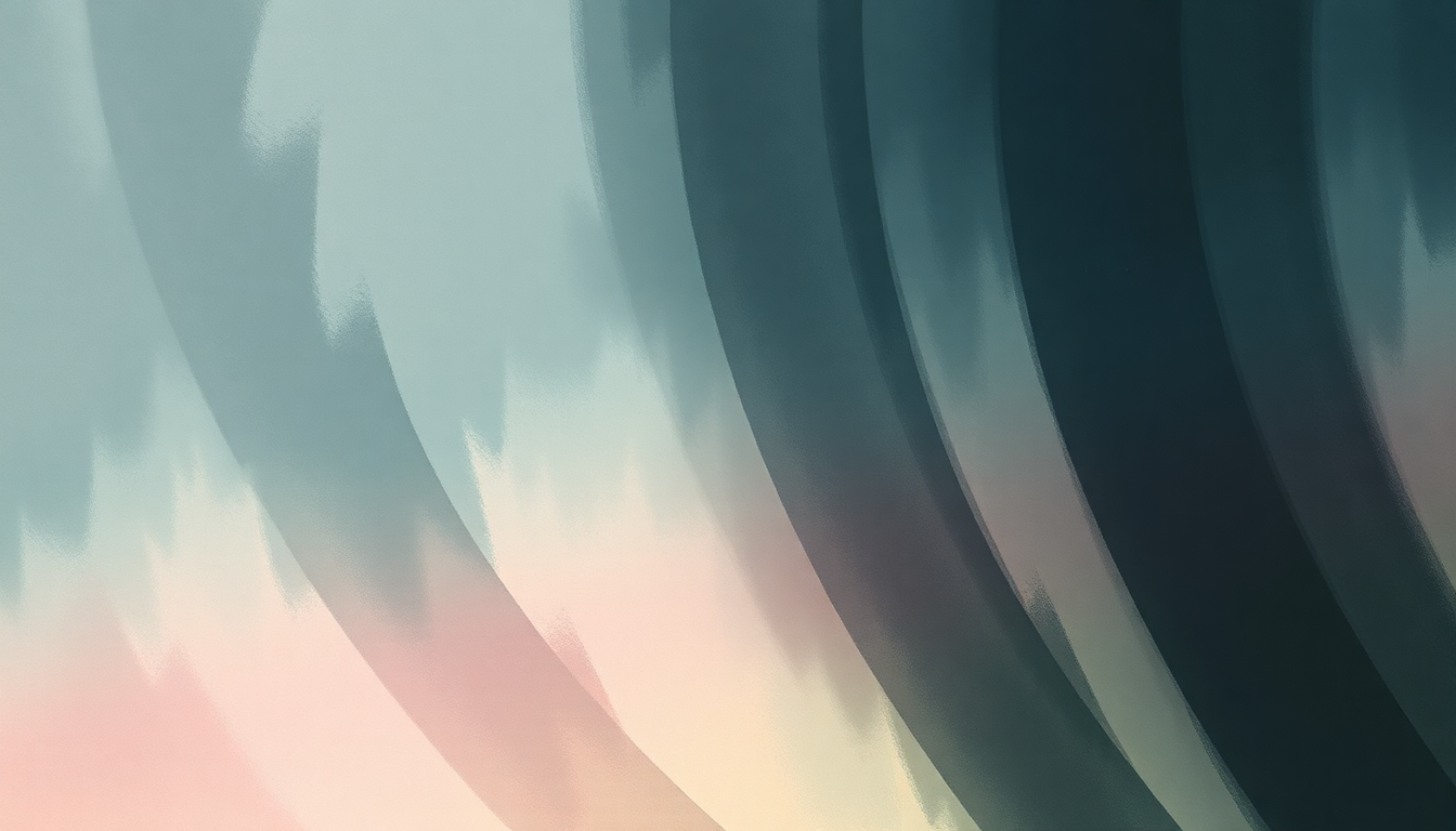 Fan-driven abstract illustration evoking the emotional arc of Saudade by Olafur Arnalds