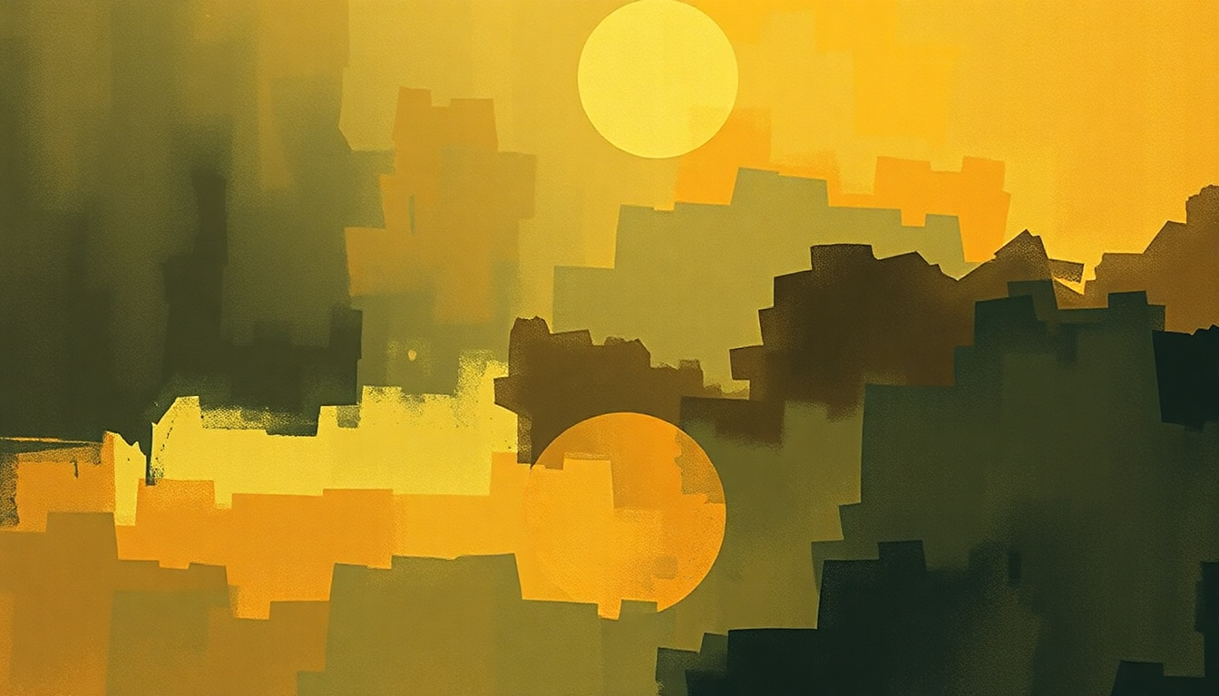 Fan-driven abstract illustration evoking the emotional arc of Savitri by Gustav Holst