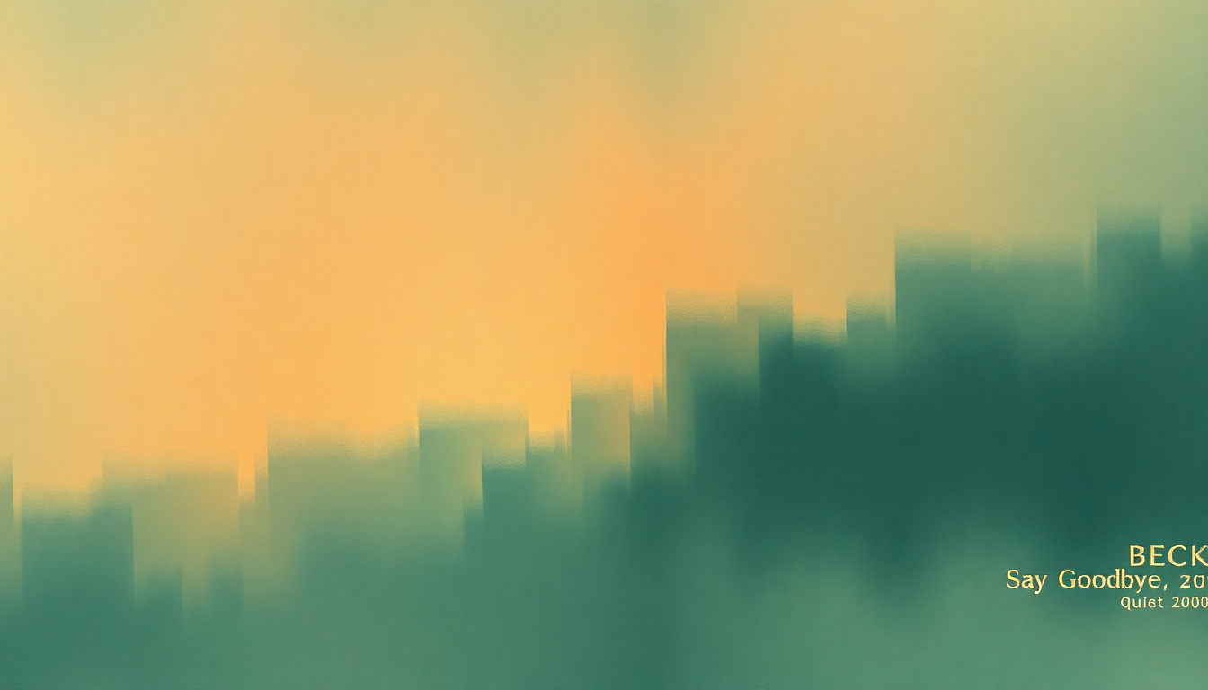 Fan-driven abstract illustration evoking the emotional arc of Say Goodbye by Beck