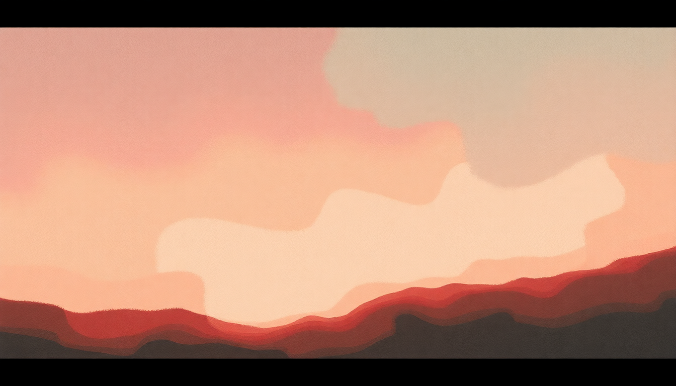 Fan-driven abstract illustration evoking the emotional arc of Say Goodbye Good by The Promise Ring