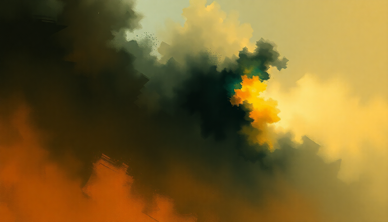 Fan-driven abstract illustration evoking the emotional arc of Scherzo No. 2 in B-flat Minor, Op. 31 by Frédéric Chopin