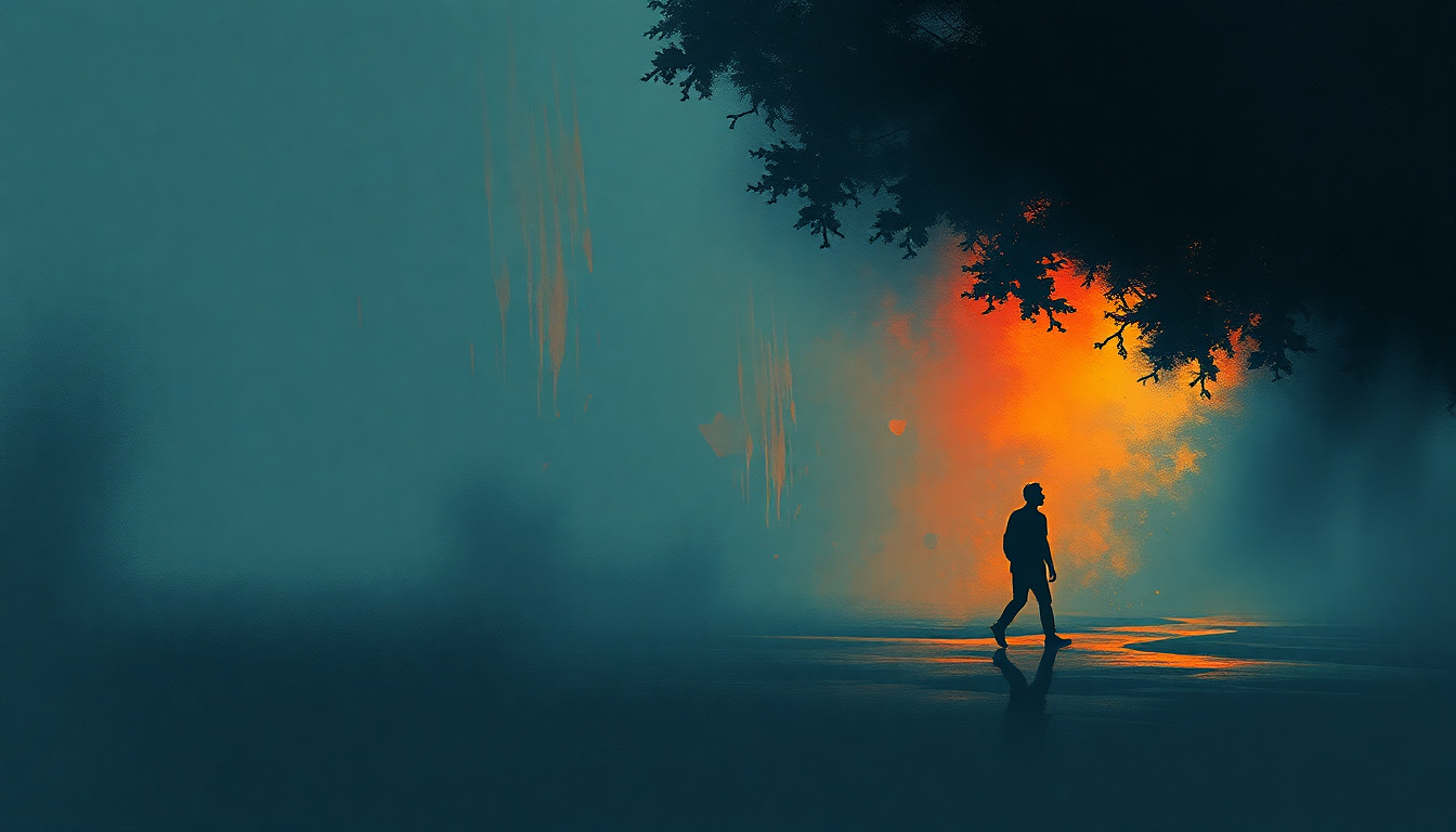 Fan-driven abstract illustration evoking the emotional arc of School by Nirvana