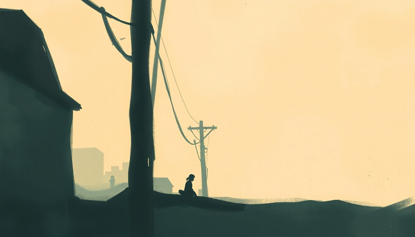 Fan-driven abstract illustration evoking the emotional arc of Scott Street by Phoebe Bridgers