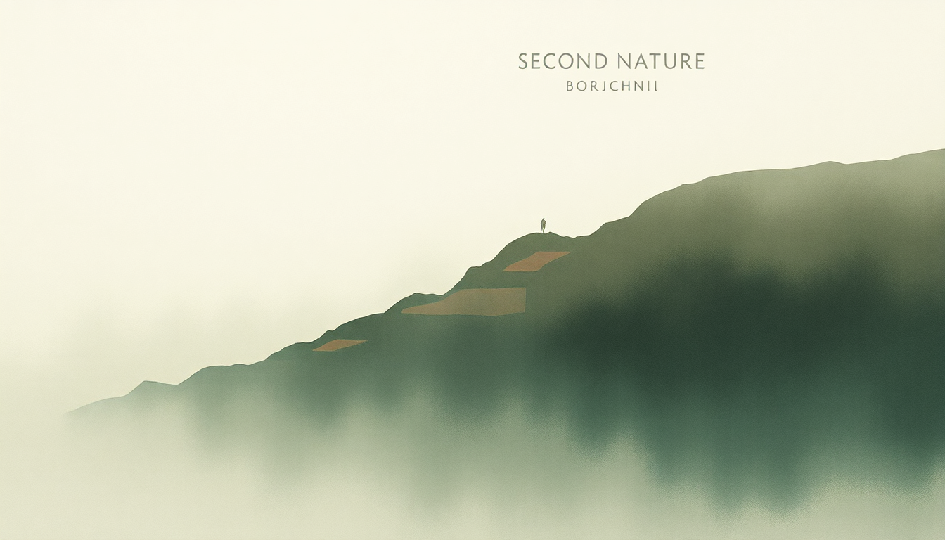 Fan-driven abstract illustration evoking the emotional arc of Second Nature by Bon Iver