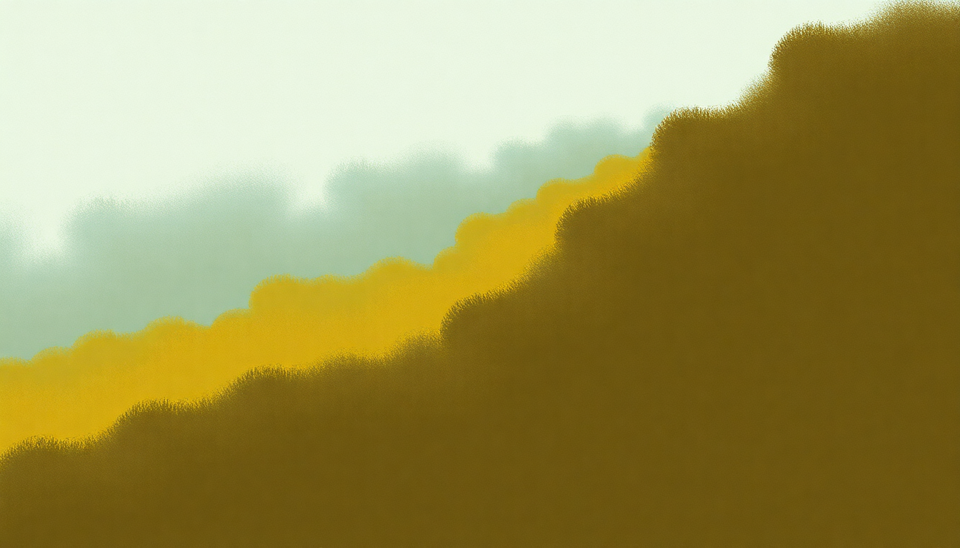 Fan-driven abstract illustration evoking the emotional arc of Secret of the Easy Yoke by Pedro the Lion