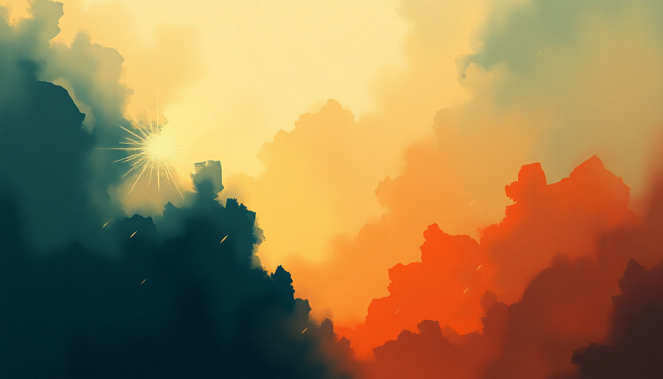 Fan-driven abstract illustration evoking the emotional arc of Selah by Kanye West