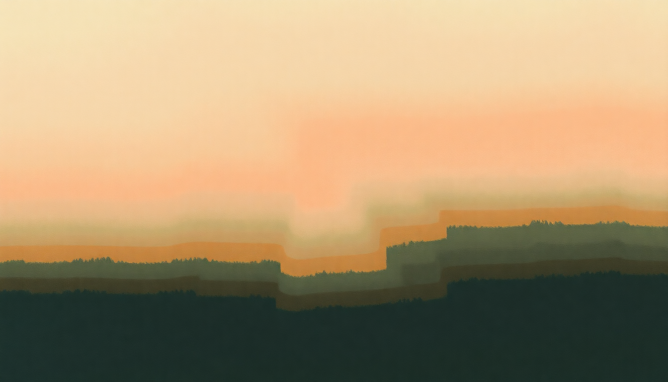 Fan-driven abstract illustration evoking the emotional arc of Send His Love to Me by PJ Harvey