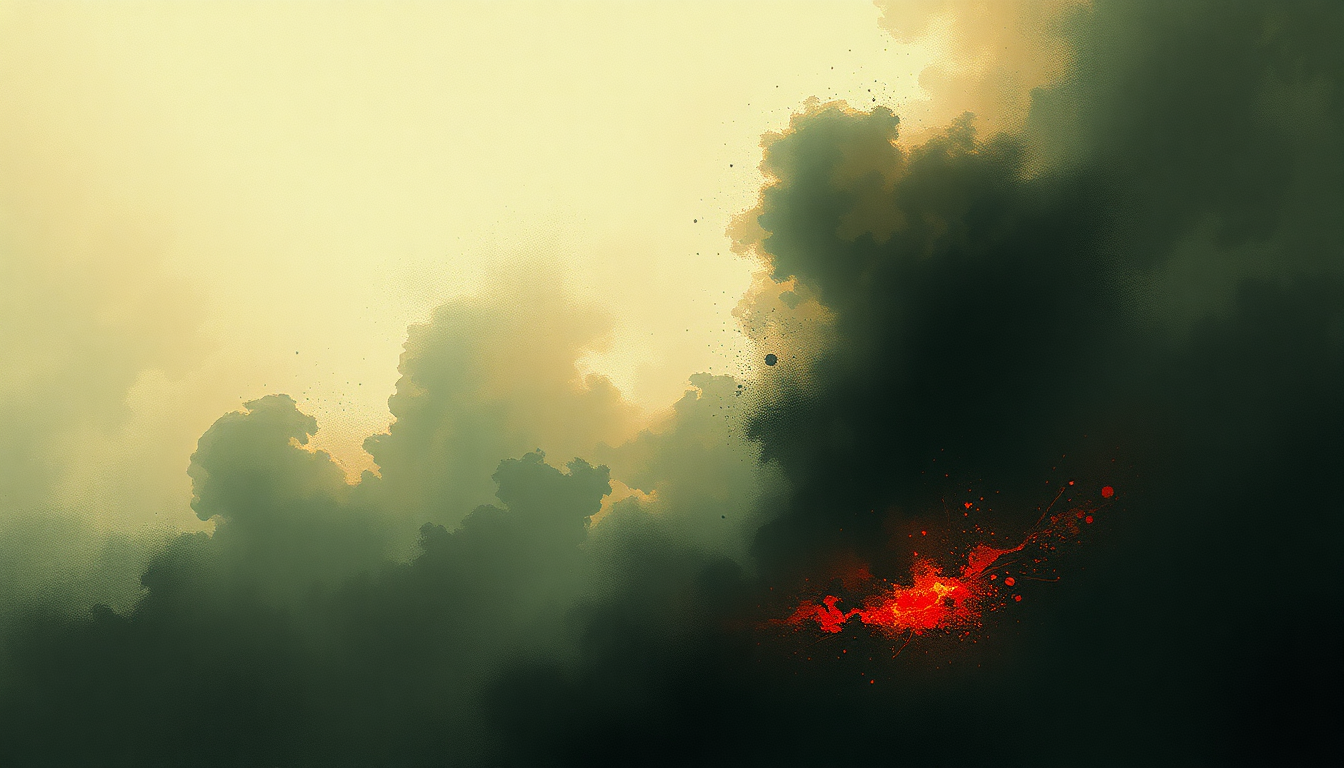 Fan-driven abstract illustration evoking the emotional arc of Servants of Death by Refused
