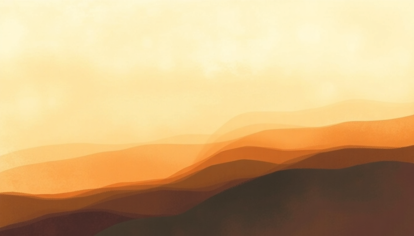 Fan-driven abstract illustration evoking the emotional arc of Seven Bridges Road by Eagles