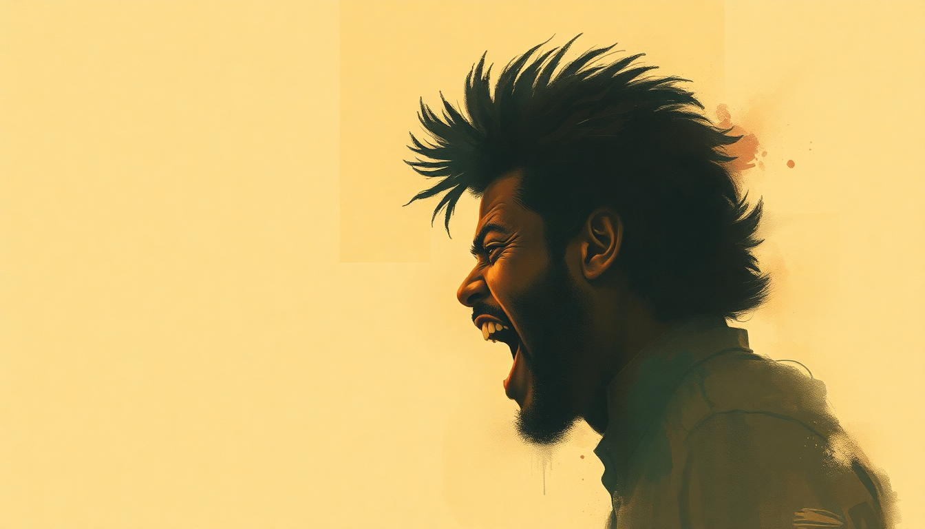 Fan-driven abstract illustration evoking the emotional arc of Shake for Me by Howlin' Wolf