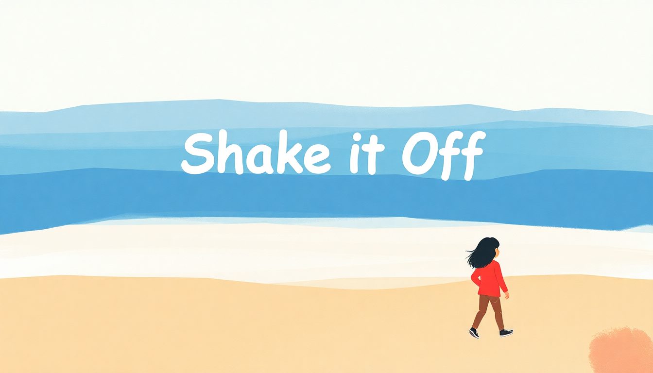 Fan-driven abstract illustration evoking the emotional arc of Shake It Off by Kidz Bop Kids