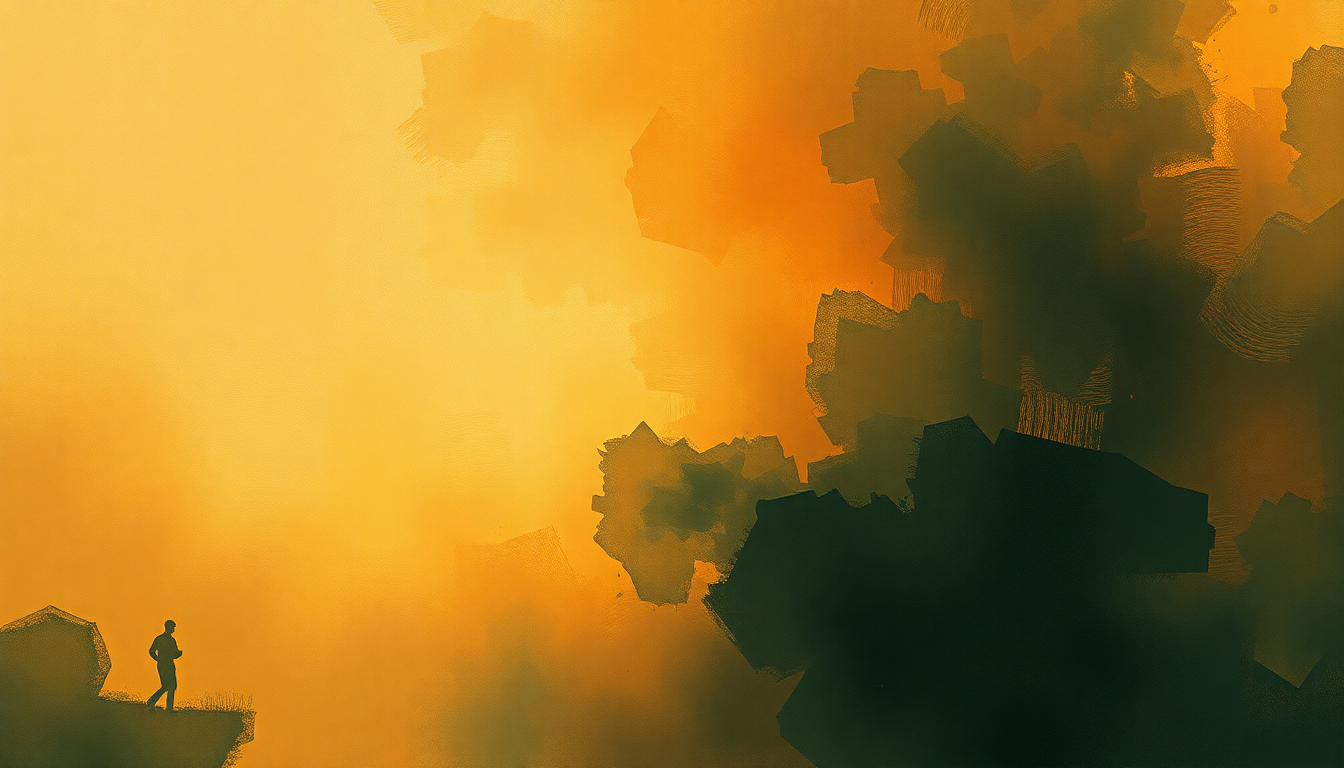 Fan-driven abstract illustration evoking the emotional arc of Shake by Otis Redding