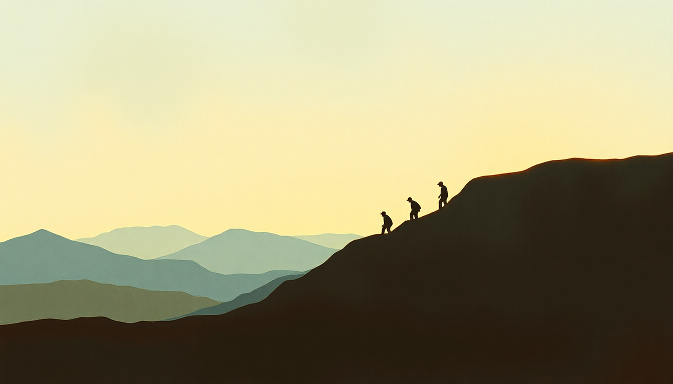Fan-driven abstract illustration evoking the emotional arc of Shakey Ground by The Temptations