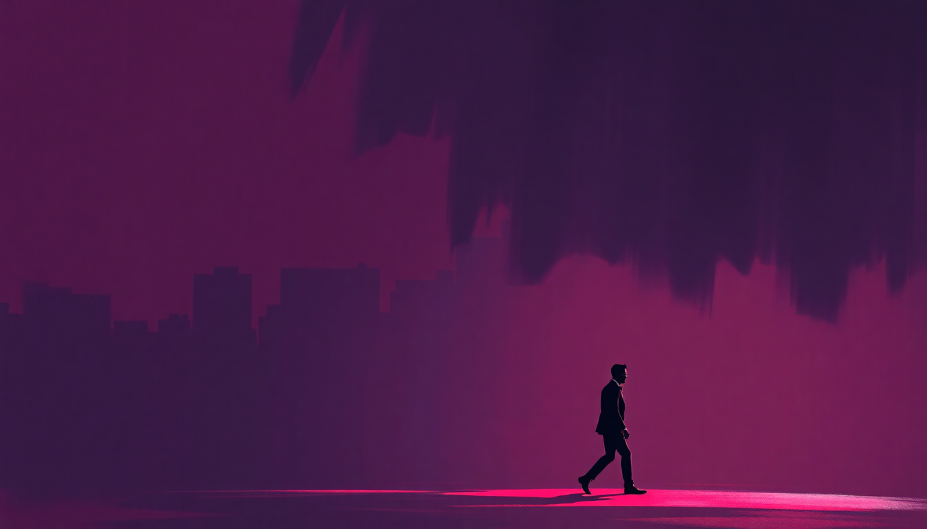 Fan-driven abstract illustration evoking the emotional arc of Sharp Dressed Man by ZZ Top