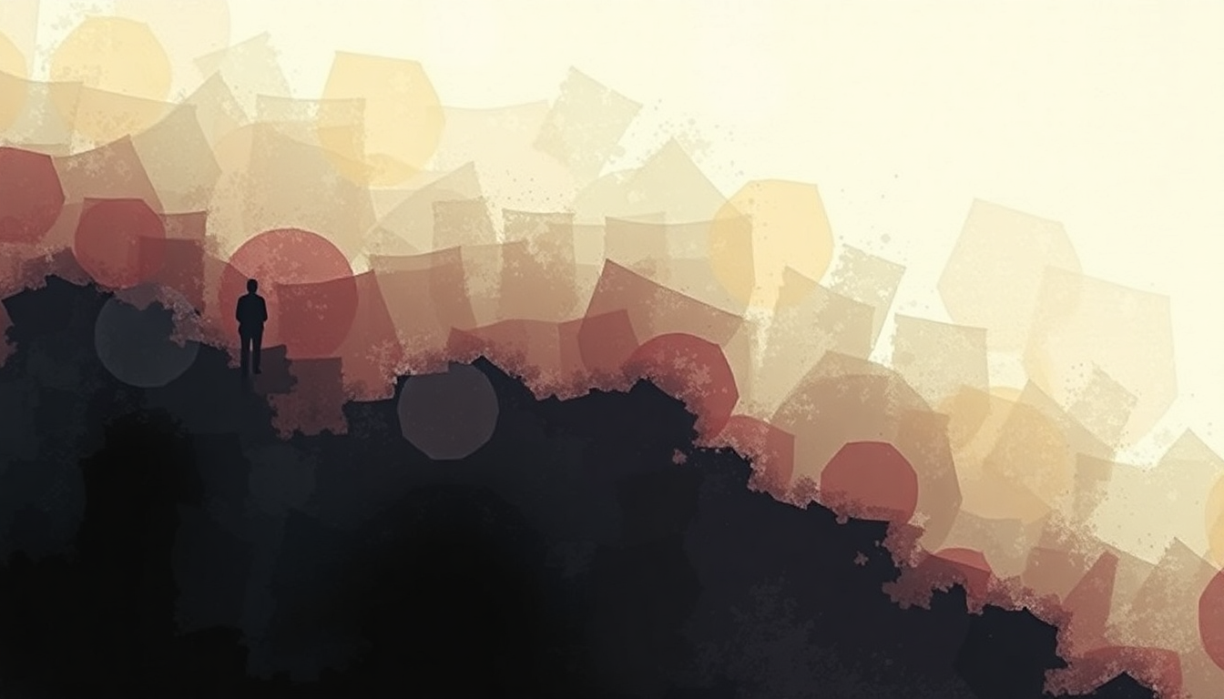 Fan-driven abstract illustration evoking the emotional arc of Shoot the Poets by The Cribs