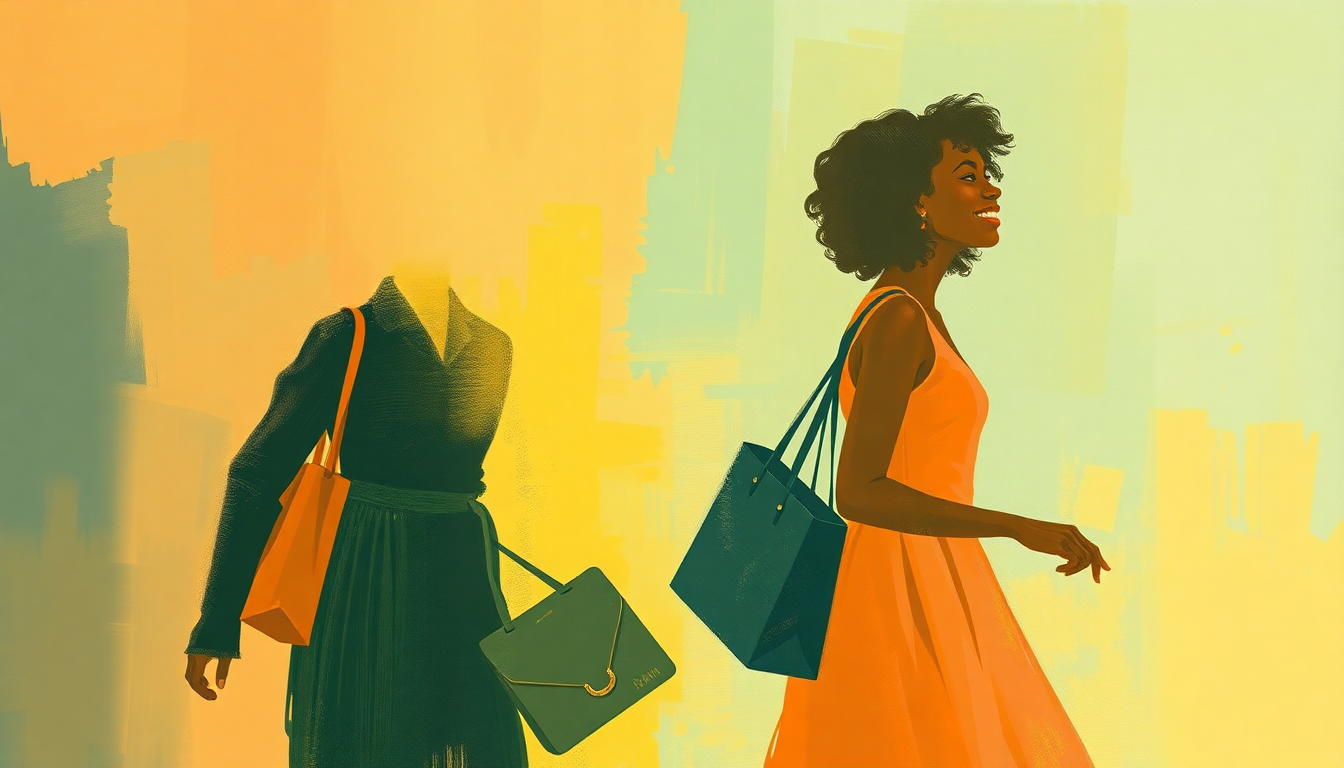 Fan-driven abstract illustration evoking the emotional arc of Shoppin for Clothes by The Coasters