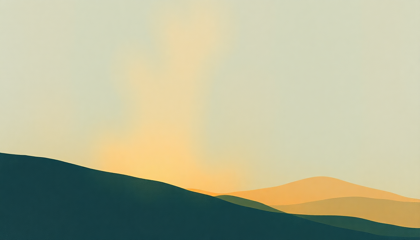 Fan-driven abstract illustration evoking the emotional arc of Show Me the Place by Leonard Cohen