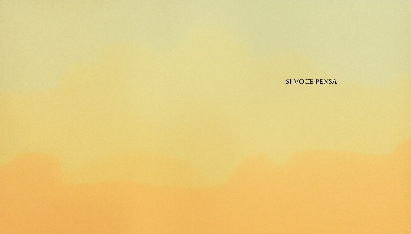Fan-driven abstract illustration evoking the emotional arc of Si Voce Pensa by Gal Costa