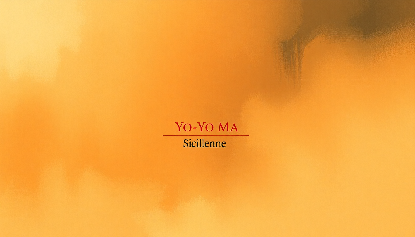Fan-driven abstract illustration evoking the emotional arc of Sicilienne by Yo-Yo Ma