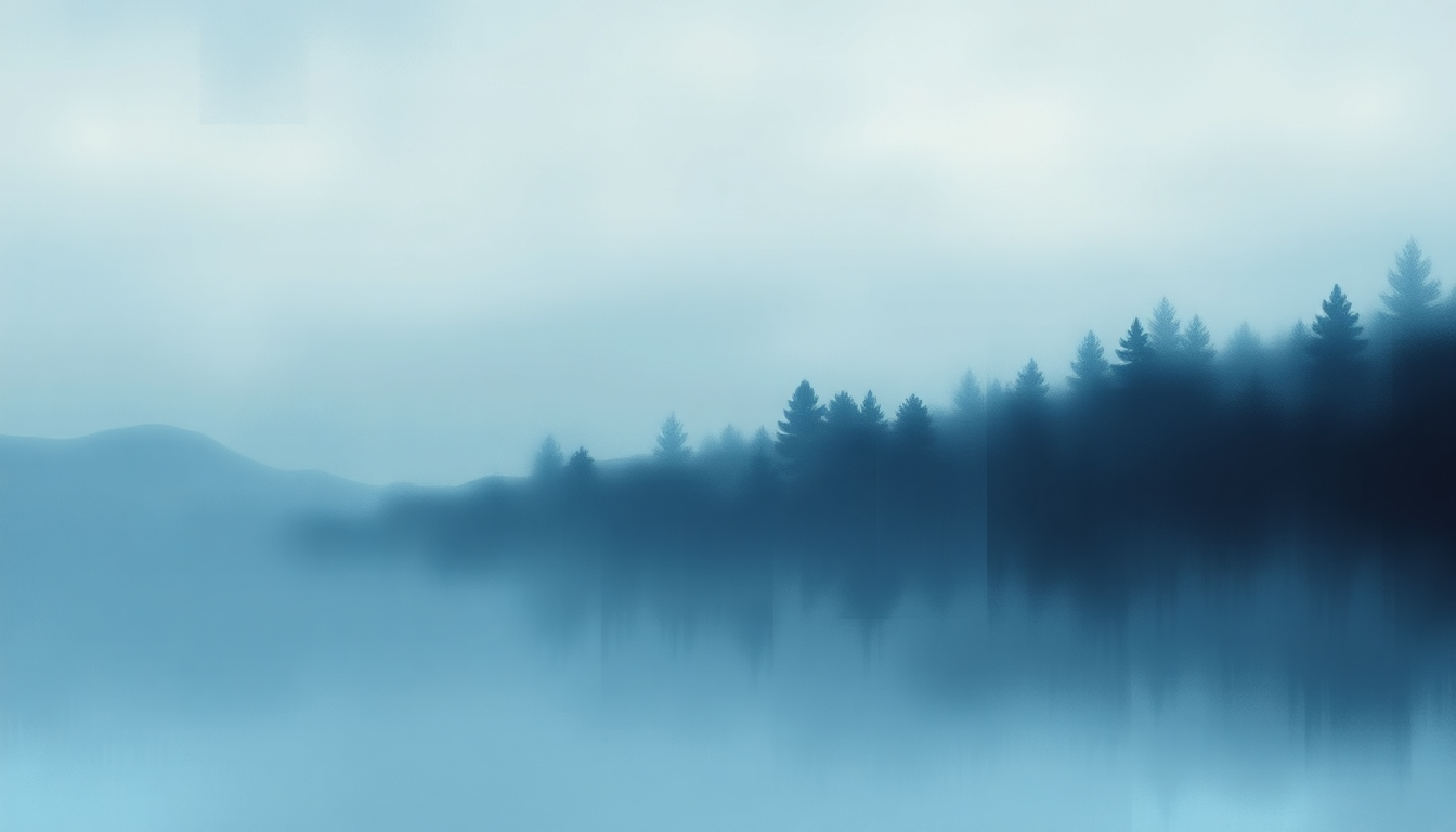 Fan-driven abstract illustration evoking the emotional arc of Silent Night by William Basinski