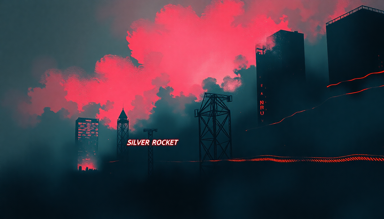 Fan-driven abstract illustration evoking the emotional arc of Silver Rocket by Sonic Youth