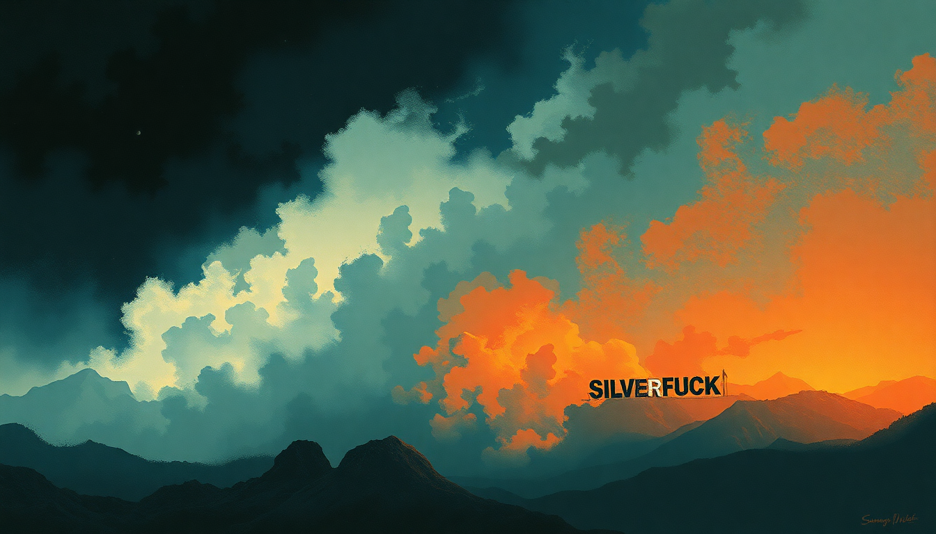 Fan-driven abstract illustration evoking the emotional arc of Silverfuck by Smashing Pumpkins